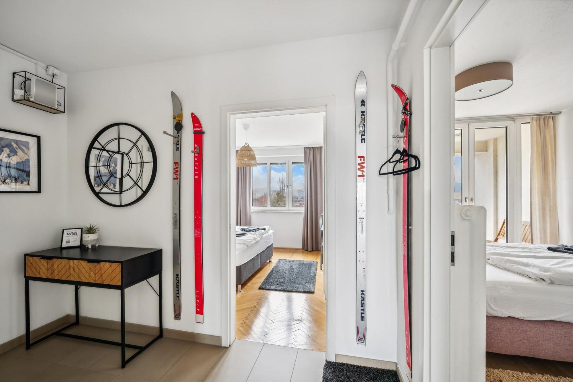 Appartement Zentrales Park-side - 2br - Free Parking - 2 Balkone